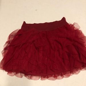 Gap kids xs (4-5) red valentine ruffled skirt euc